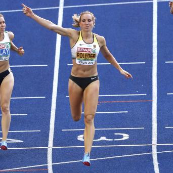 Cindy Roleder gewinnt Bronze über 100m Hürden bei der EM 2018 in Berlin