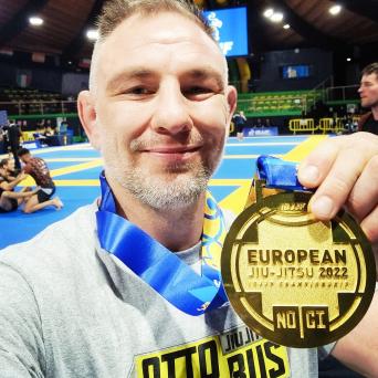 Sebastian Otto ist neuer und alter Europameister im Brazilian Jiu-Jitsu. Foto: SV Halle/privat